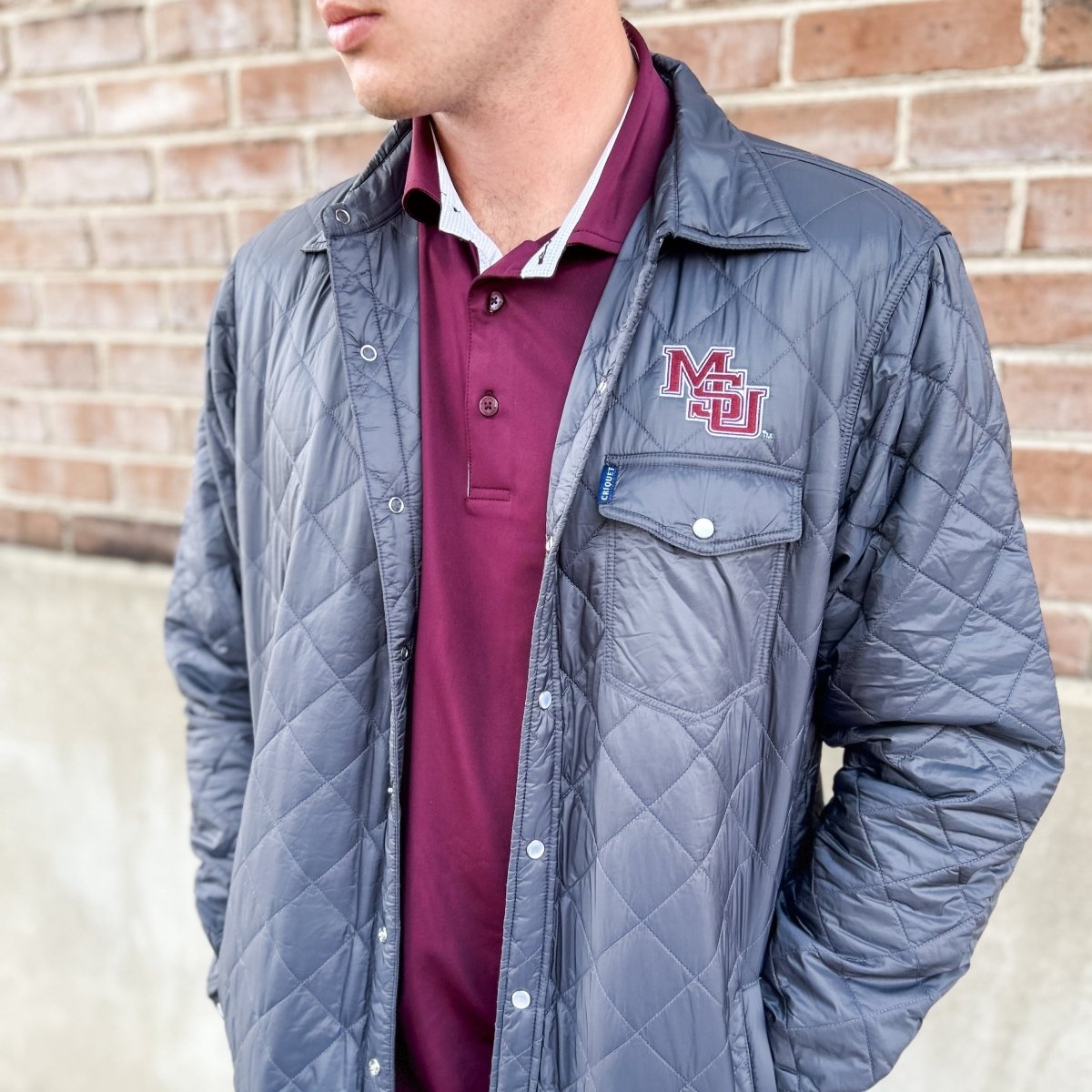 MSU Criquet Quilted Shacket - Shop B - Unlimited - men resort