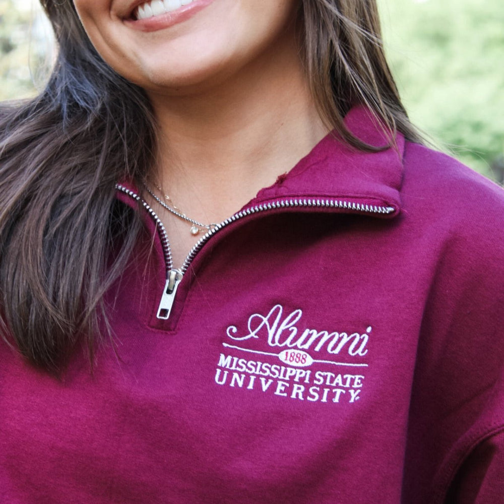 MSU Embroidered Alumni 1/4 Zip Pullover - Shop B - Unlimited - men fleece