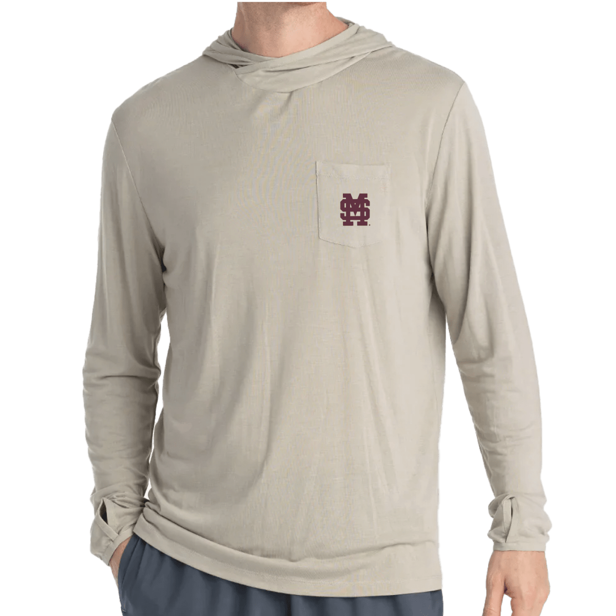 MSU Free Fly Men's Bamboo Lightweight Classic Logo Hoodie - Shop B - Unlimited - men outerwear