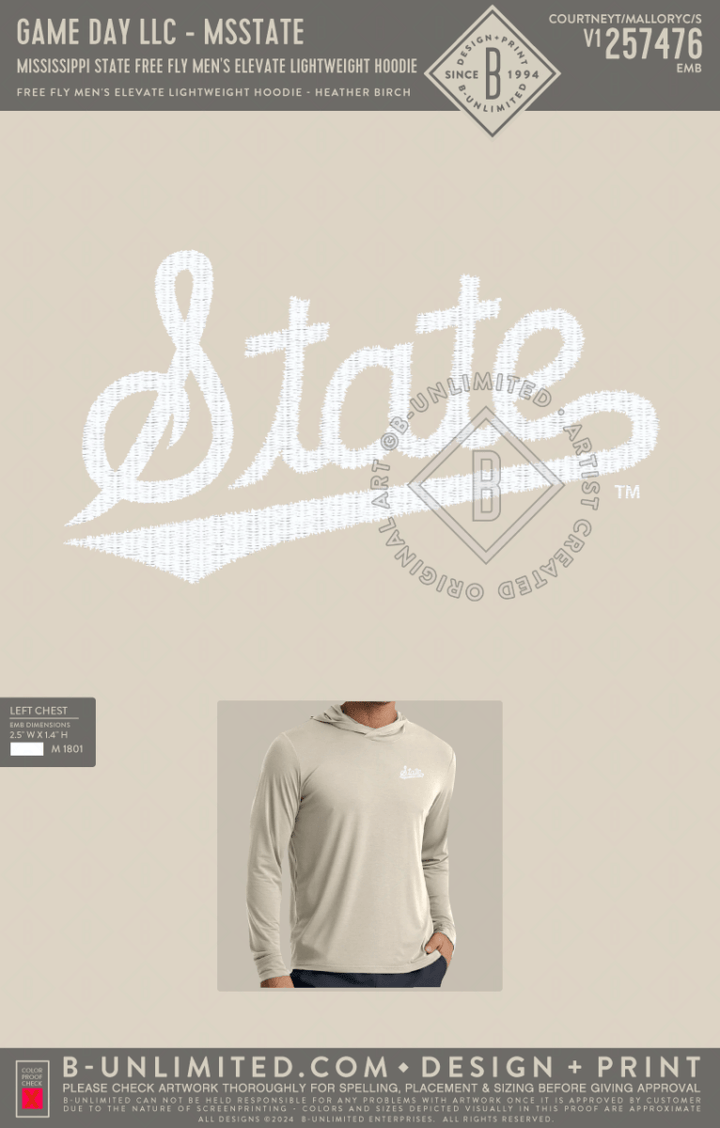 MSU Free Fly Men's Elevate Lightweight Hoodie - Shop B - Unlimited - men outerwear