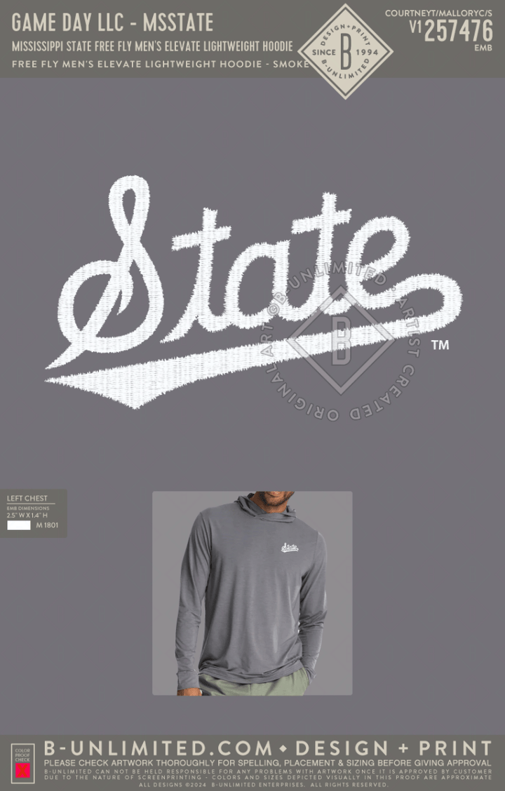 MSU Free Fly Men's Elevate Lightweight Hoodie - Shop B - Unlimited - men outerwear