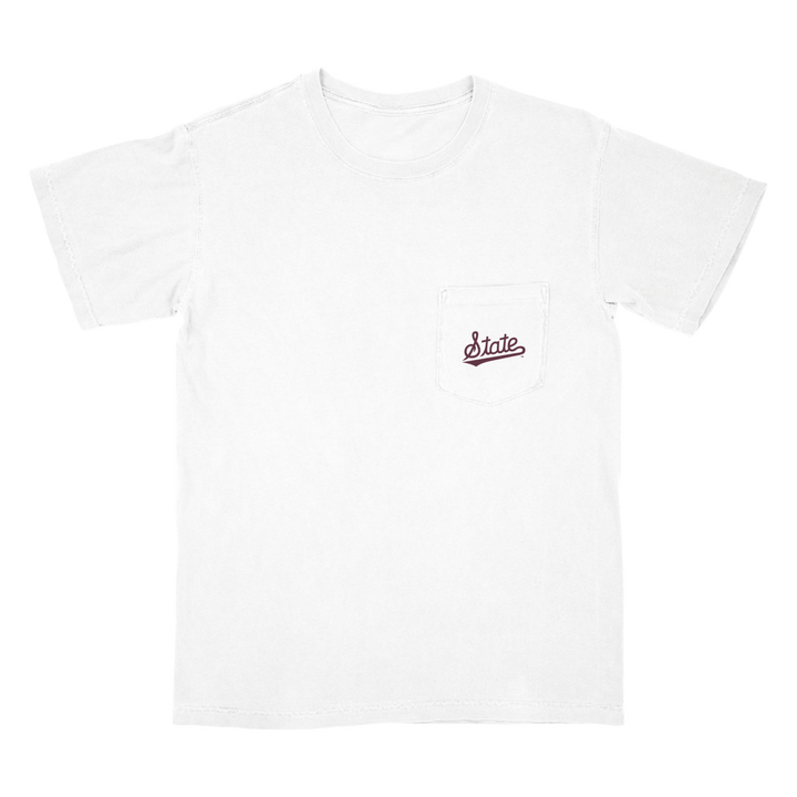 MSU Free Fly Men's State Script Bamboo Flex Pocket Tee - Shop B - Unlimited - men tee