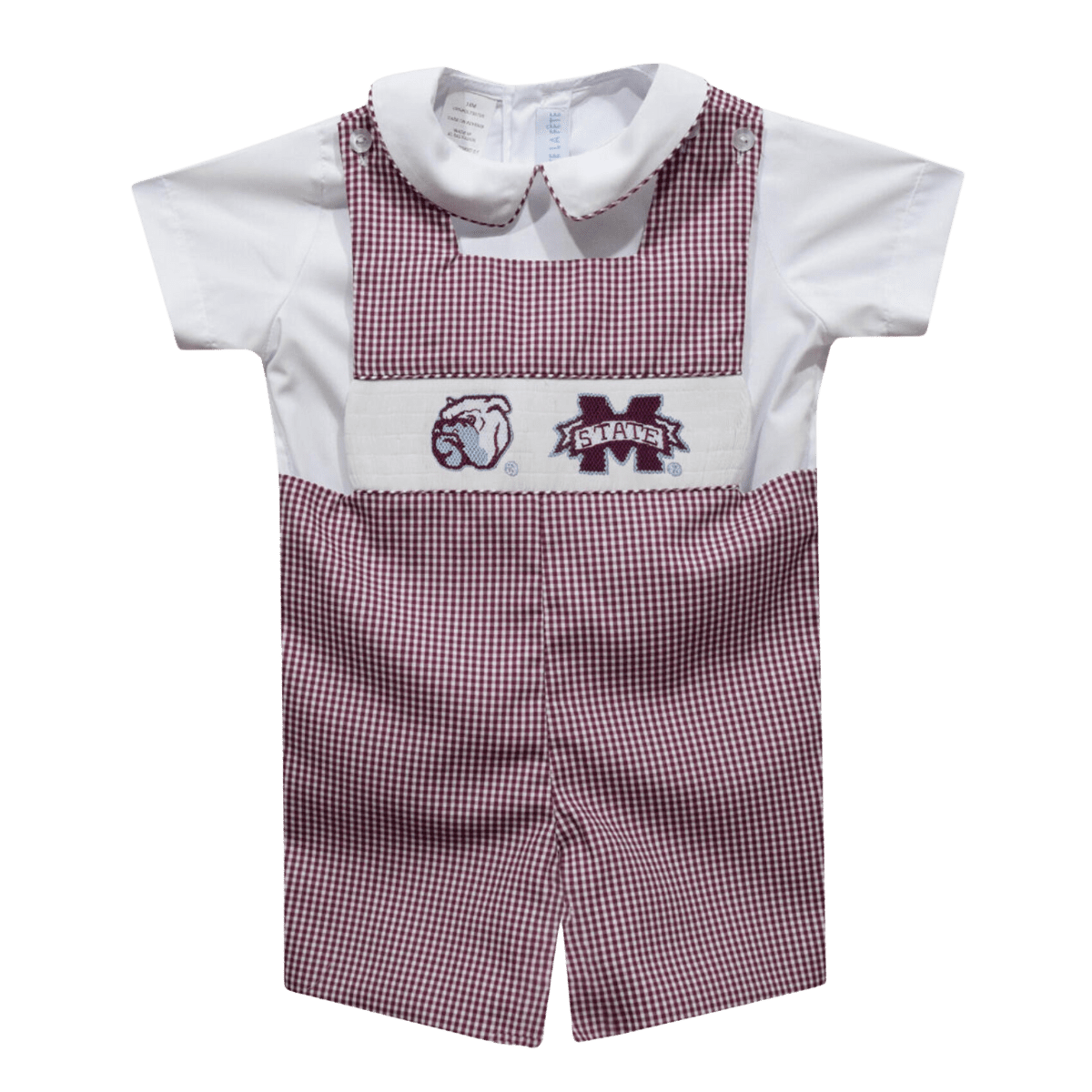 MSU Gingham Jon Jon and Short Sleeve White Shirt - Shop B - Unlimited - youth infant