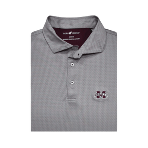 MSU Horn Legend Banner Logo Dot Polo - Shop B - Unlimited - men resort