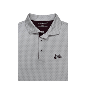 MSU Horn Legend Baseball Pattern Polo - Shop B - Unlimited - men resort