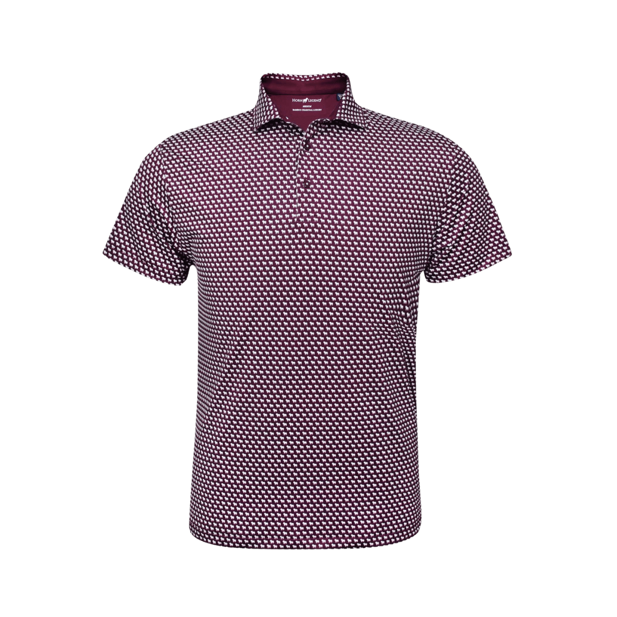 MSU Horn Legend Bulldog Pattern Polo - Shop B - Unlimited - men resort