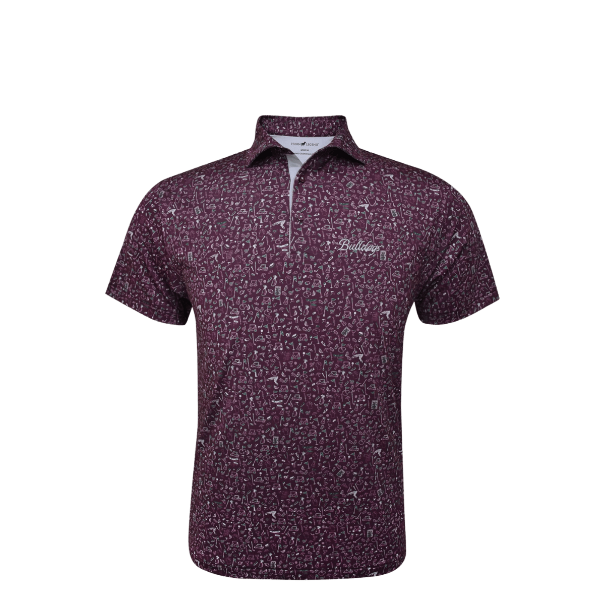 MSU Horn Legend Golf Pattern Polo - Shop B - Unlimited - men resort