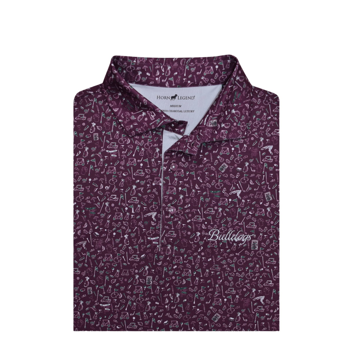 MSU Horn Legend Golf Pattern Polo - Shop B - Unlimited - men resort