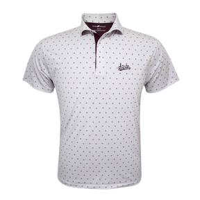 MSU Horn Legend Home Plate Pattern Polo - Shop B - Unlimited - men resort