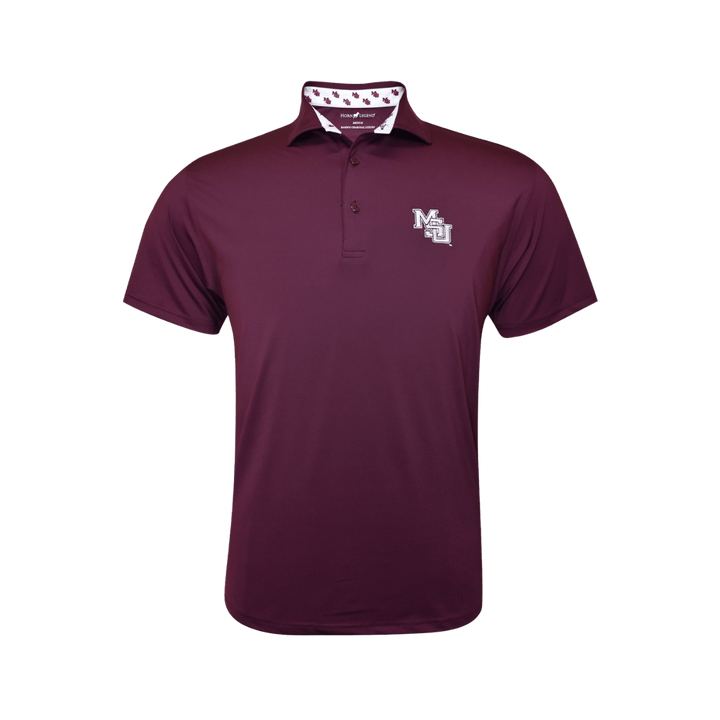 MSU Horn Legend Solid Interlocking Polo - Shop B - Unlimited - men resort