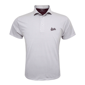 MSU Horn Legend State Script Dot Pattern Polo - Shop B - Unlimited - men resort