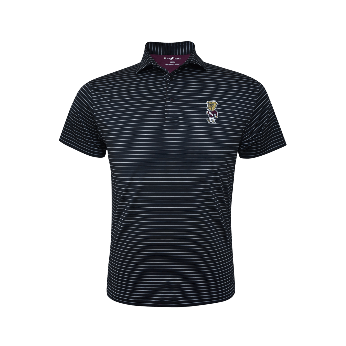 MSU Horn Legend Walking Bully Stripe Polo - Shop B - Unlimited - men resort