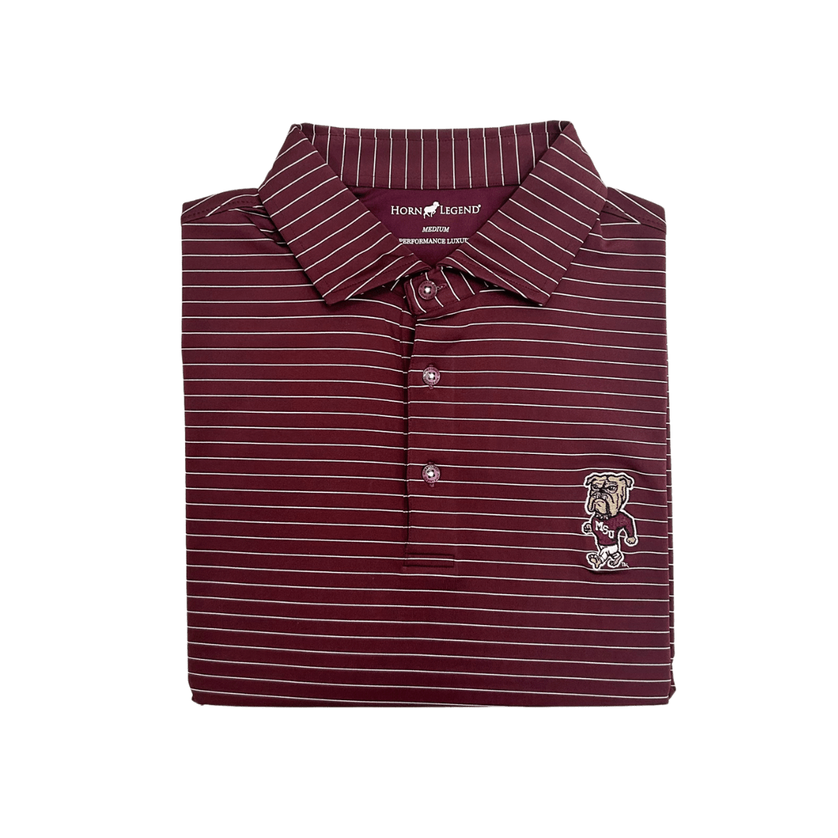 MSU Horn Legend Walking Bully Stripe Polo - Shop B - Unlimited - men resort