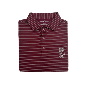 MSU Horn Legend Walking Bully Stripe Polo - Shop B - Unlimited - men resort