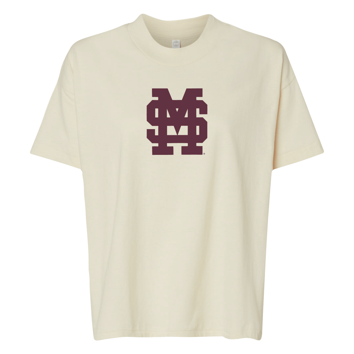 MSU M over S Ladies Mock Neck T-Shirt - Shop B-Unlimited