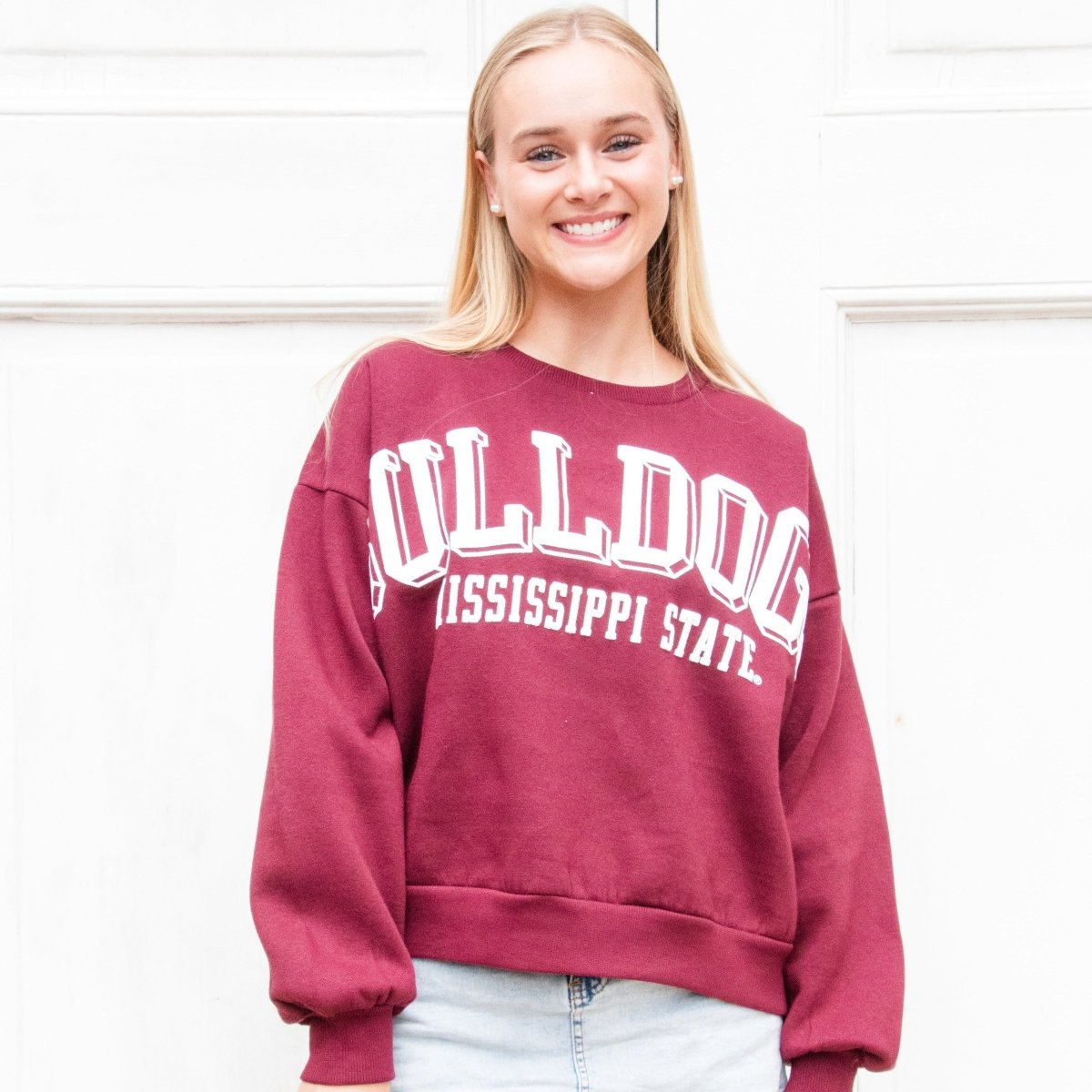 MSU Pressbox Janise Oversized Fleece Sweatshirt - Shop B - Unlimited - women fleece