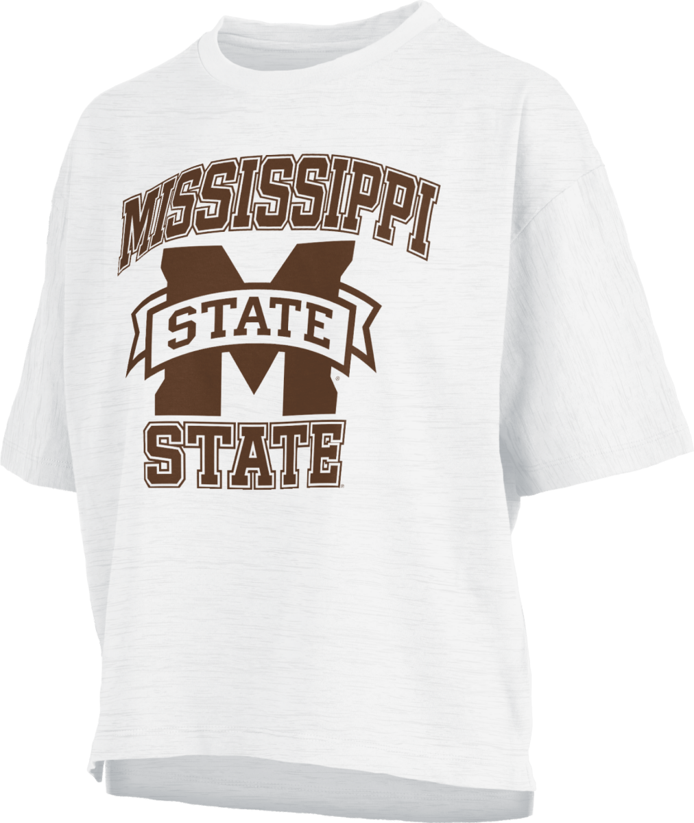 MSU Pressbox Waist Length Boxy Tee - Shop B - Unlimited - women crop