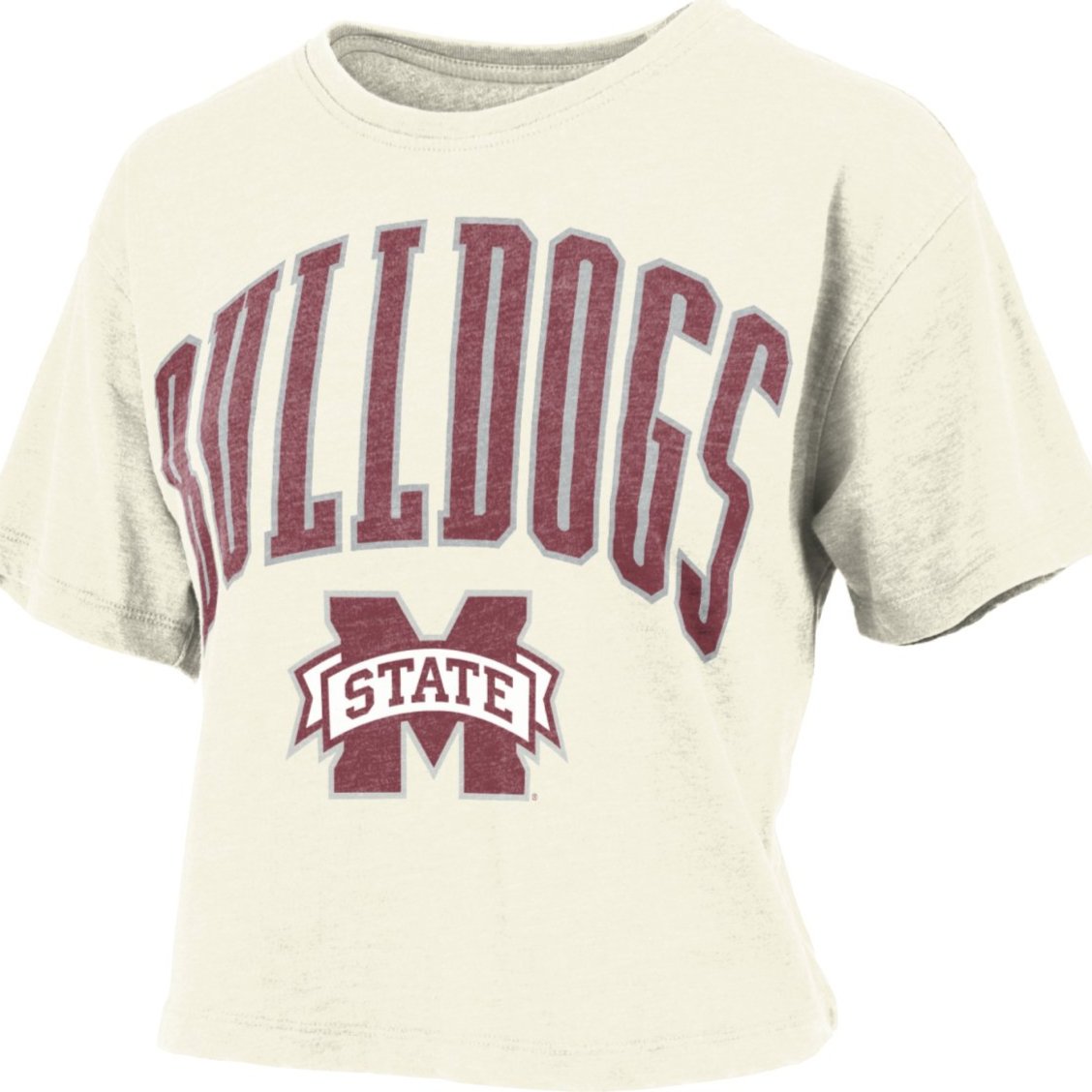 MSU Pressbox Waist Length Zealand Vintage T-Shirt - Shop B - Unlimited - women crop