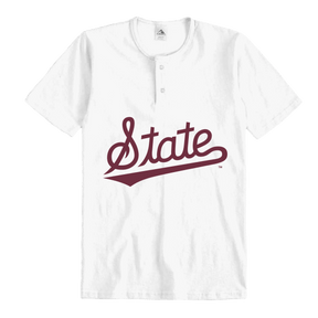 MSU State Script Henley - Shop B - Unlimited - men tee