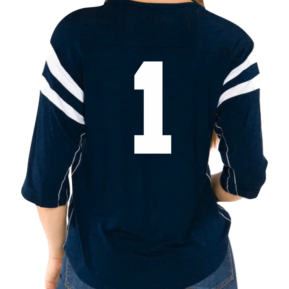 Navy Blue Ole Miss Football Jersey T-Shirt - Shop B - Unlimited - 