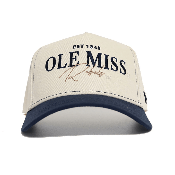 Navy Blue Ole Miss No Rivals Vintage Hat - Shop B - Unlimited - caps adjustable
