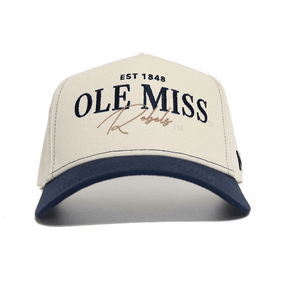 Navy Blue Ole Miss No Rivals Vintage Hat - Shop B - Unlimited - caps adjustable