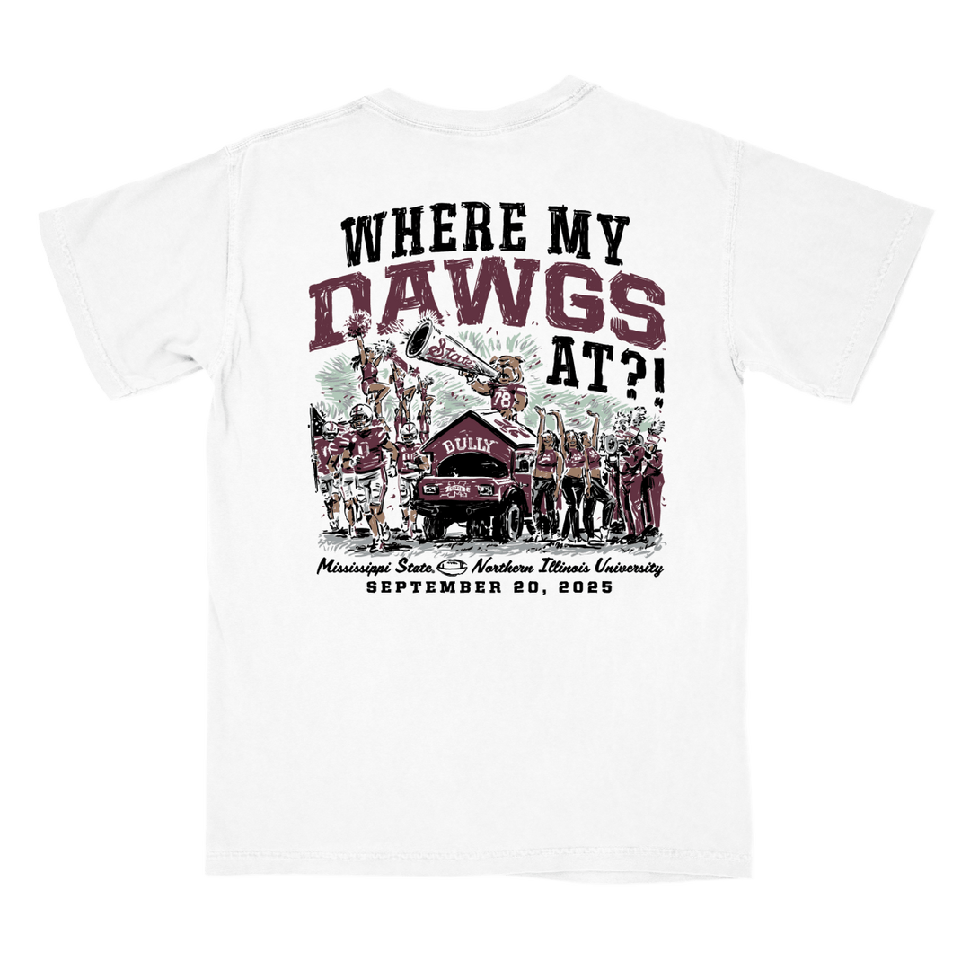 Northern Illinois vs. Mississippi State Game Day 2025 T-Shirt - Shop B - Unlimited - 