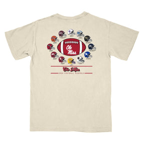 Ole Miss 2024 Helmet Football Schedule T-Shirt - Shop B - Unlimited - men tee