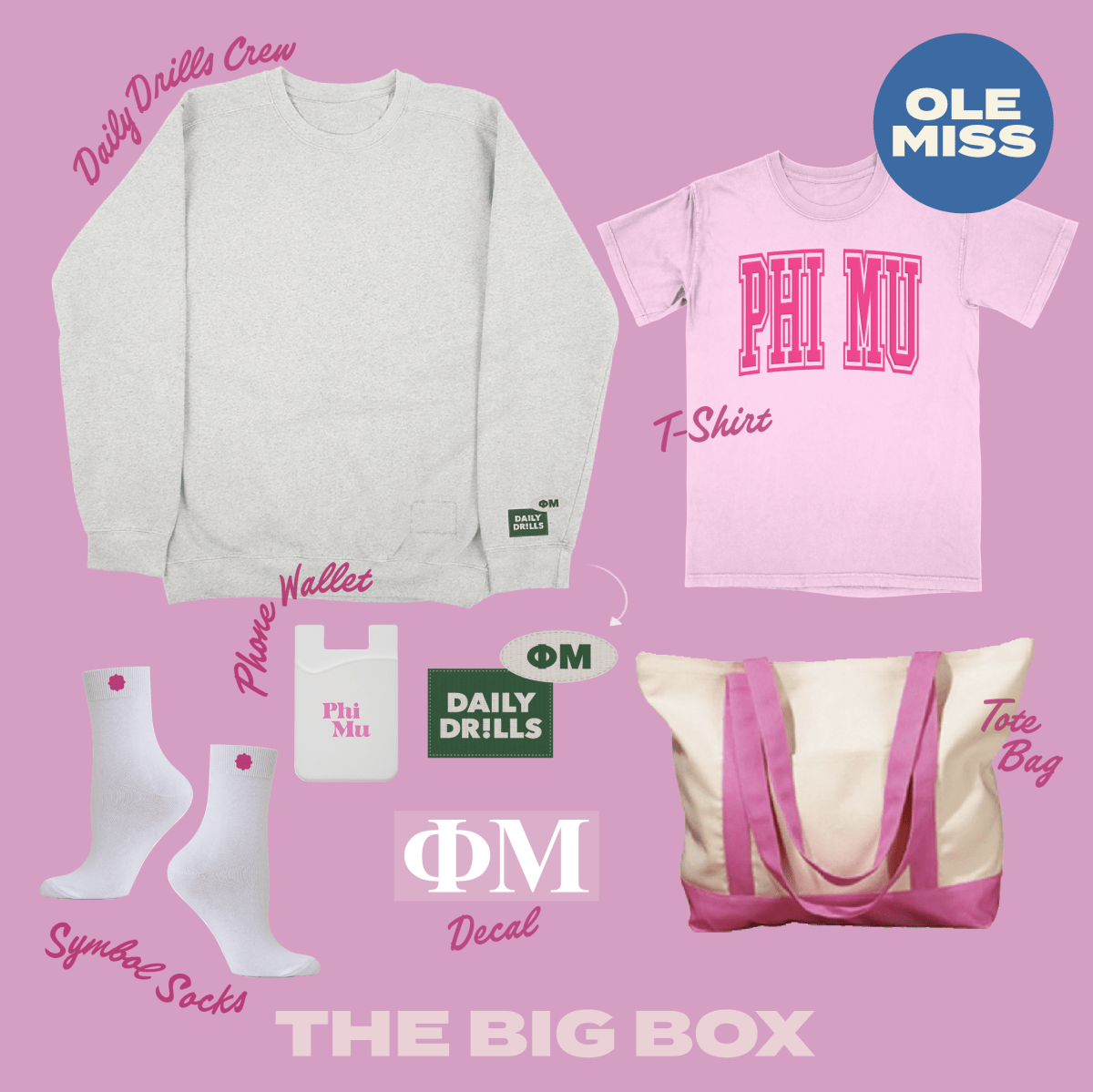 OLE MISS 2025 Sorority Big Bid Day Box - Shop B - Unlimited - Bid Day Box 2024