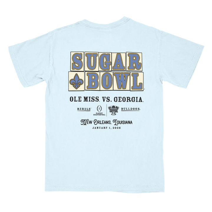 Ole Miss 2026 Allstate Sugar Bowl Street Tiles Adult T-Shirt - Shop B - Unlimited - 