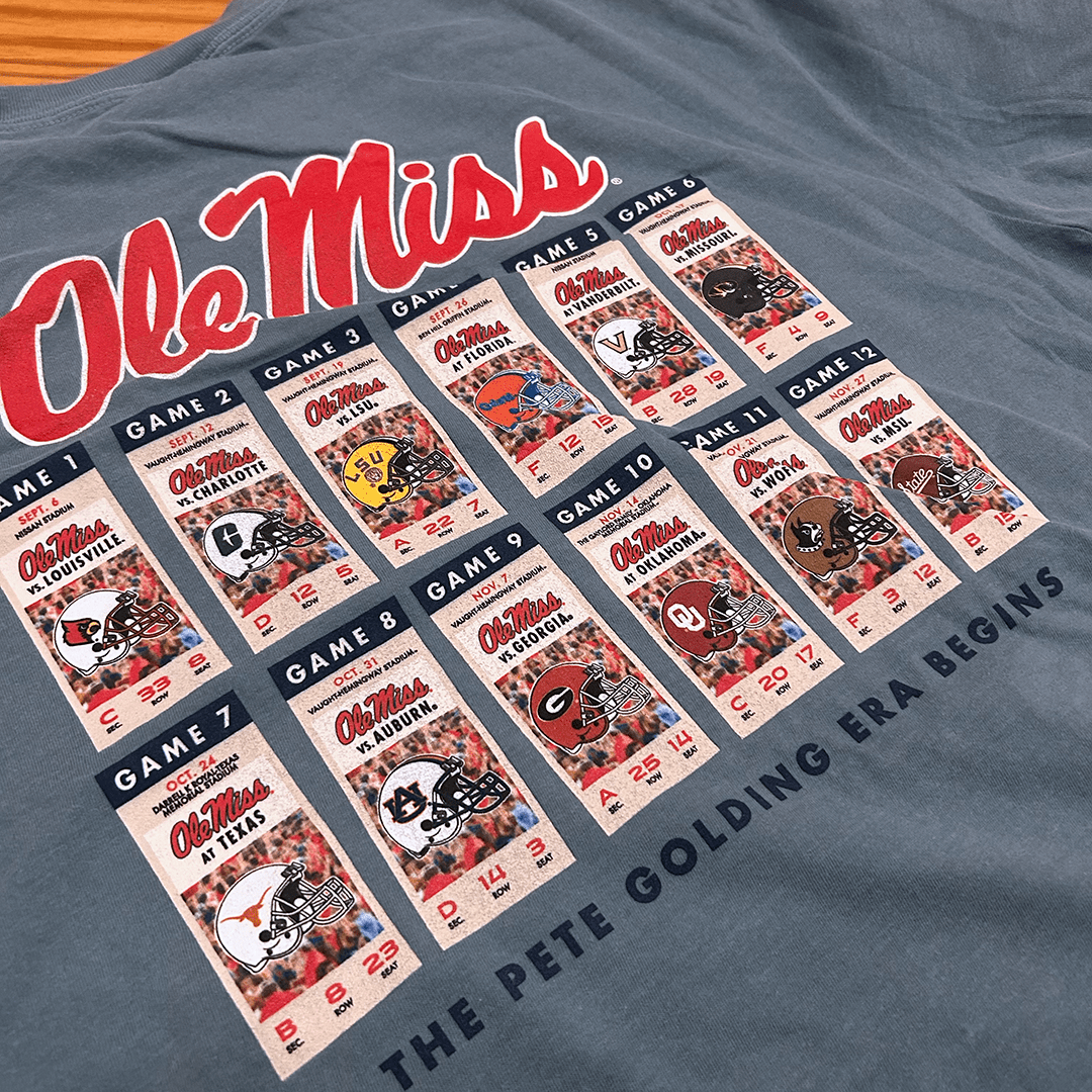Ole Miss 2026 Football Schedule T-Shirt - Game Day Apparel - T-Shirts