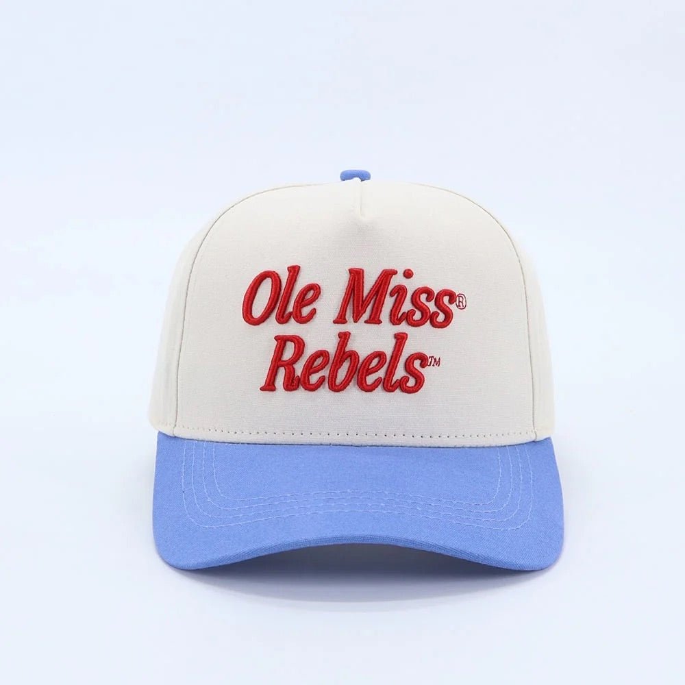 Ole Miss 3D Script Canvas Trucker Hat - Shop B - Unlimited - 