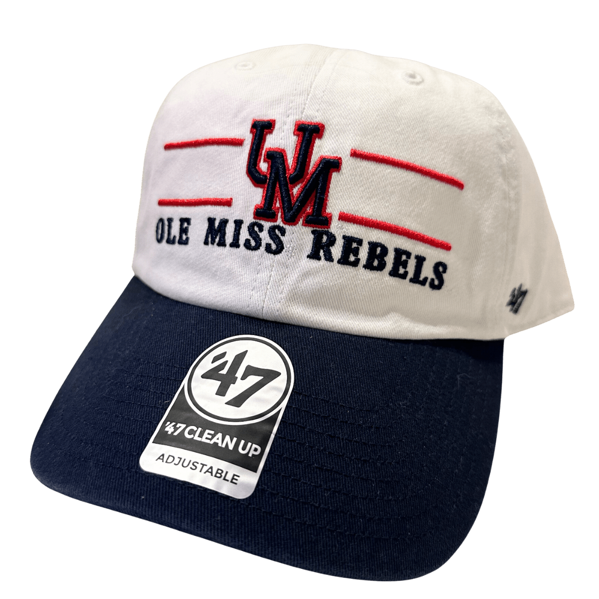 Ole Miss 47 Brand Two Toned Clean Up Hat - Shop B - Unlimited - caps adjustable