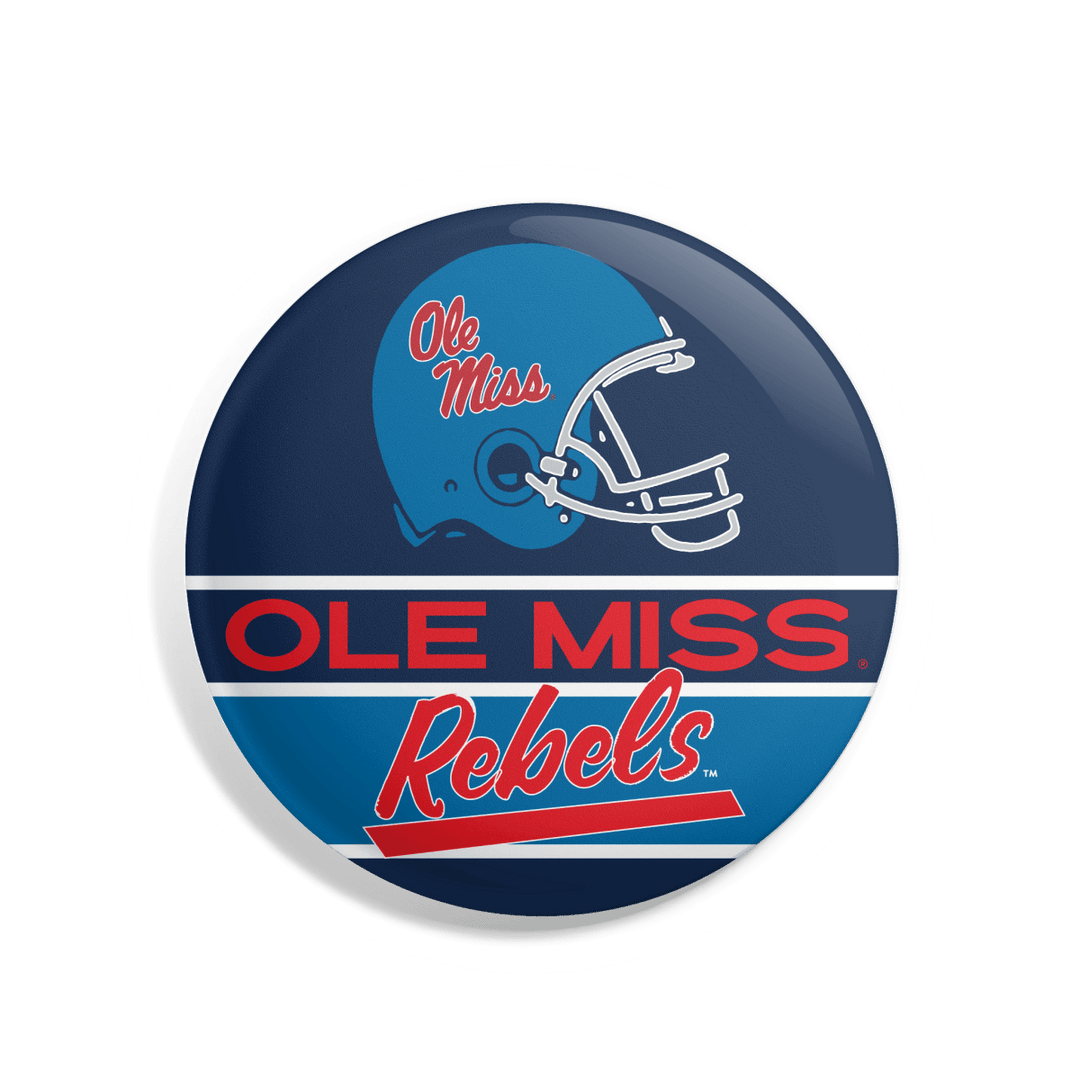 Ole Miss 80's Football Helmet Button - Shop B - Unlimited - novelty pin
