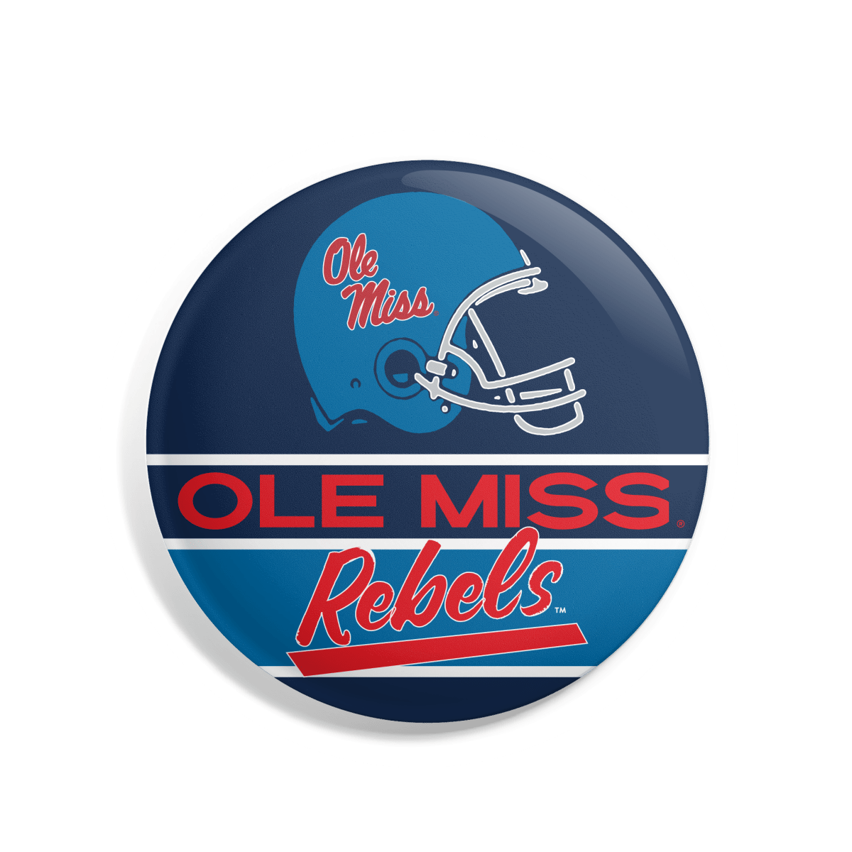 Ole Miss 80's Football Helmet Button - Shop B - Unlimited - novelty pin