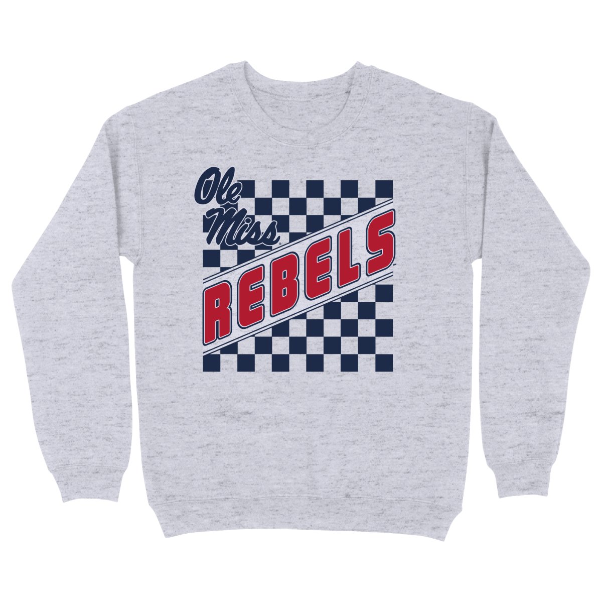 Ole Miss Checkered Sweatshirt - Shop B - Unlimited - men fleece