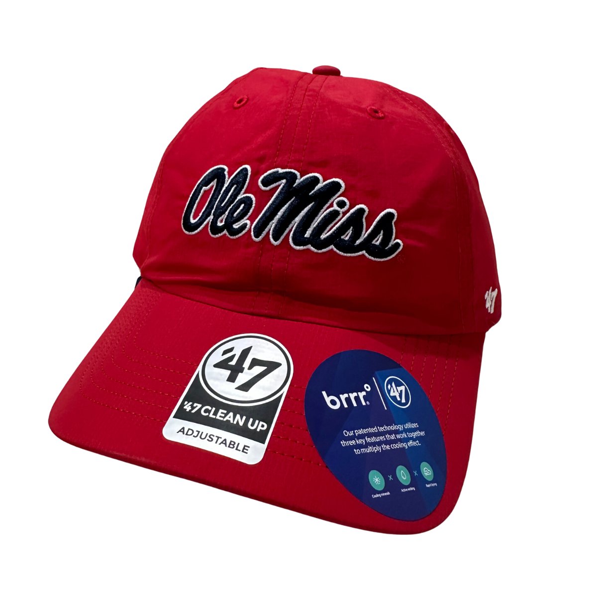 Ole Miss Classic Logo 47 Brand BRRR Clean Up Hat - Shop B - Unlimited - caps adjustable