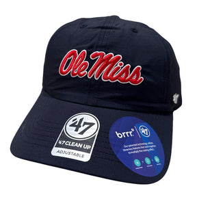 Ole Miss Classic Logo 47 Brand BRRR Clean Up Hat - Shop B - Unlimited - caps adjustable