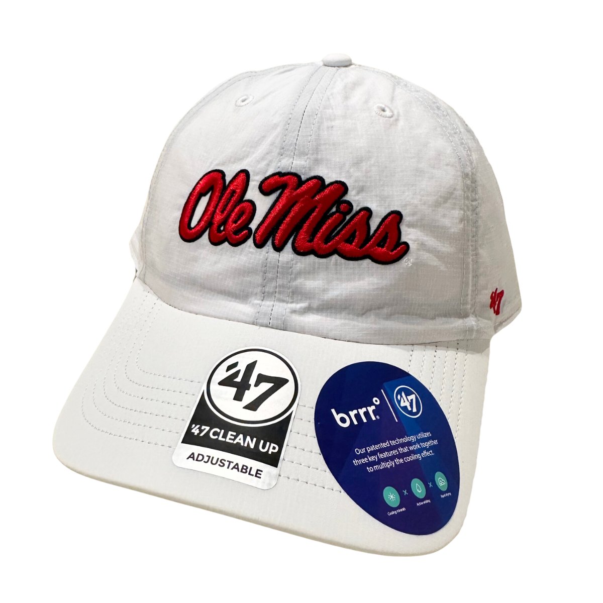 Ole Miss Classic Logo 47 Brand BRRR Clean Up Hat - Shop B - Unlimited - caps adjustable