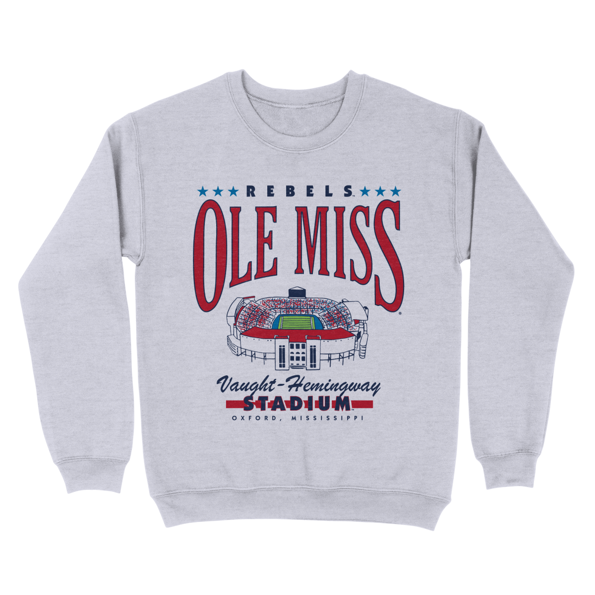 Ole Miss Classic Stadium Crewneck Sweatshirt - Shop B - Unlimited - 