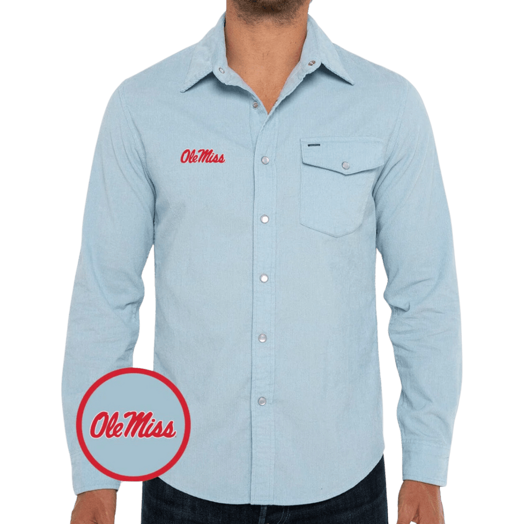 Ole Miss Criquet Long Sleeve Players Shirt - Shop B - Unlimited - men resort
