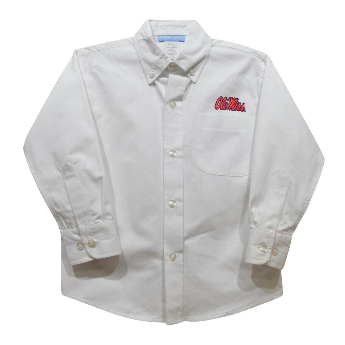 Ole Miss Embroidered Long Sleeve Button Down - Shop B - Unlimited - youth tee