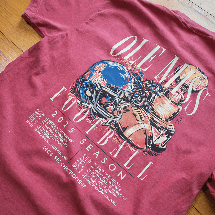 Ole Miss Football 2025 Schedule T-Shirt - Shop B - Unlimited - men tee