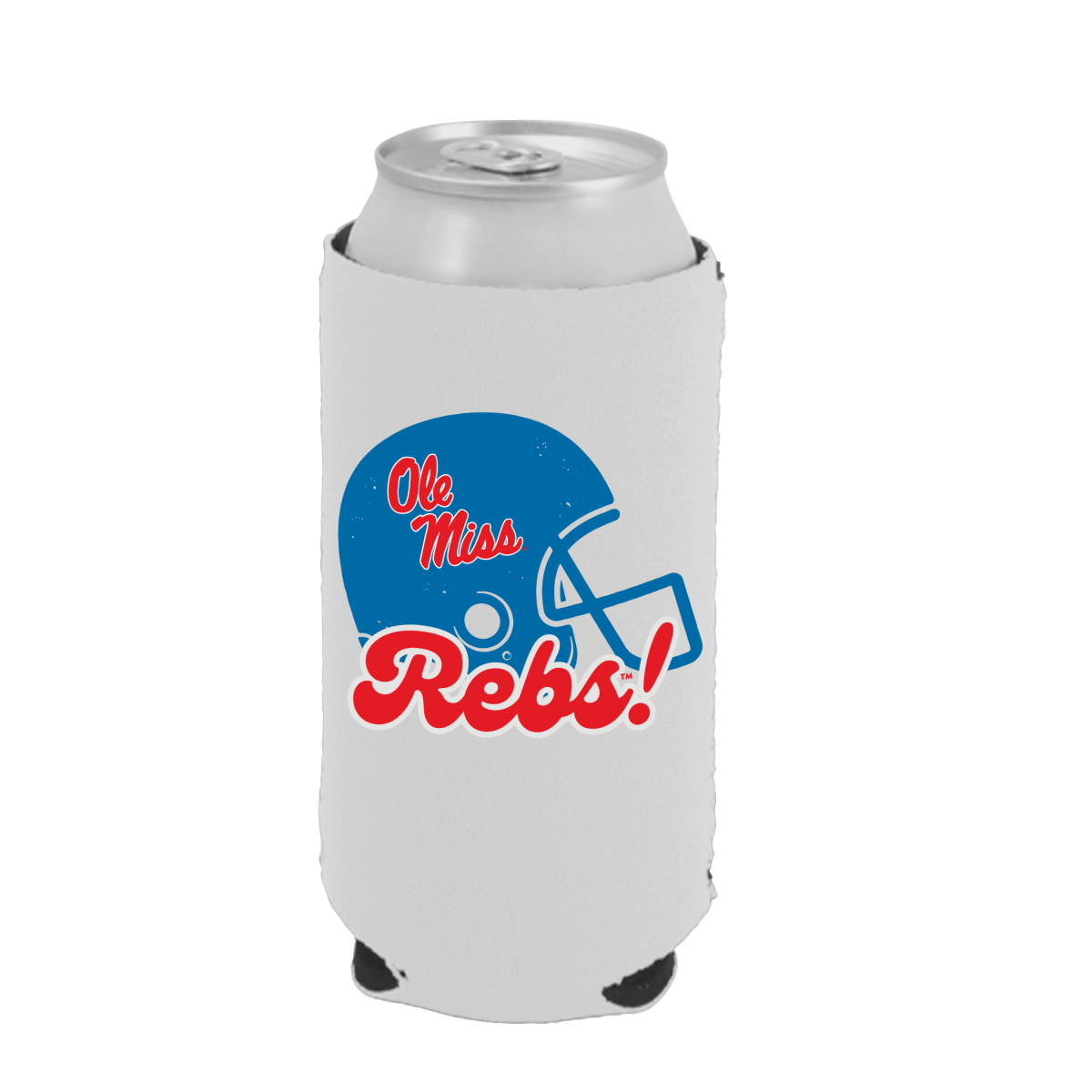 Ole Miss Football Helmet Tall Can Cooler - Shop B - Unlimited - novelty drinkware
