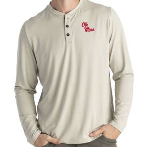 Ole Miss Free Fly Men's Bamboo Flex Henley - Shop B - Unlimited - men tee