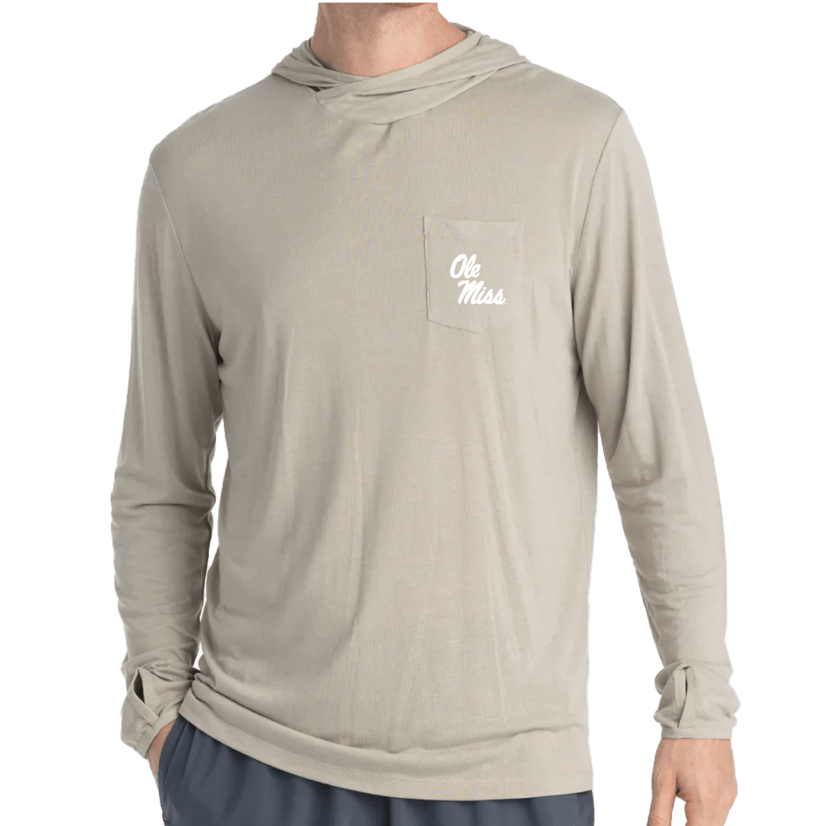Ole Miss Free Fly Men's Bamboo Lightweight Classic Logo Hoodie - Shop B-Unlimited