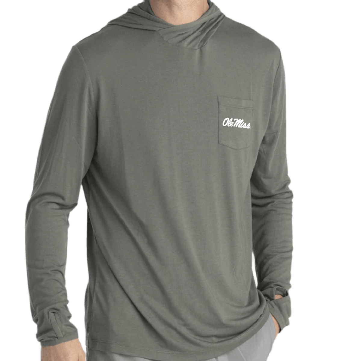Ole Miss Free Fly Men's Bamboo Lightweight Hoodie - Shop B - Unlimited - 