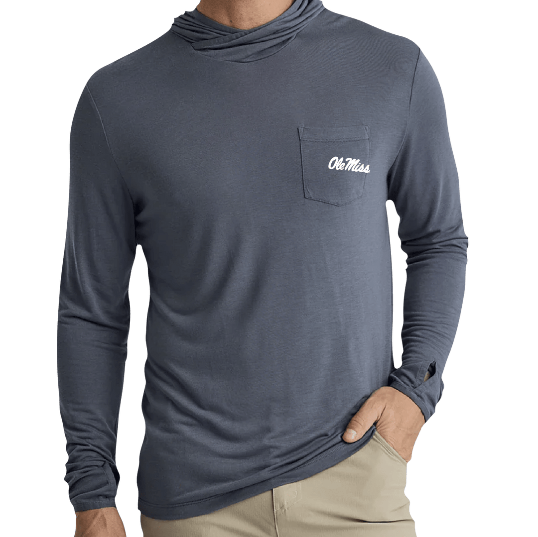 Ole Miss Free Fly Men's Bamboo Lightweight Hoodie - Shop B - Unlimited - 