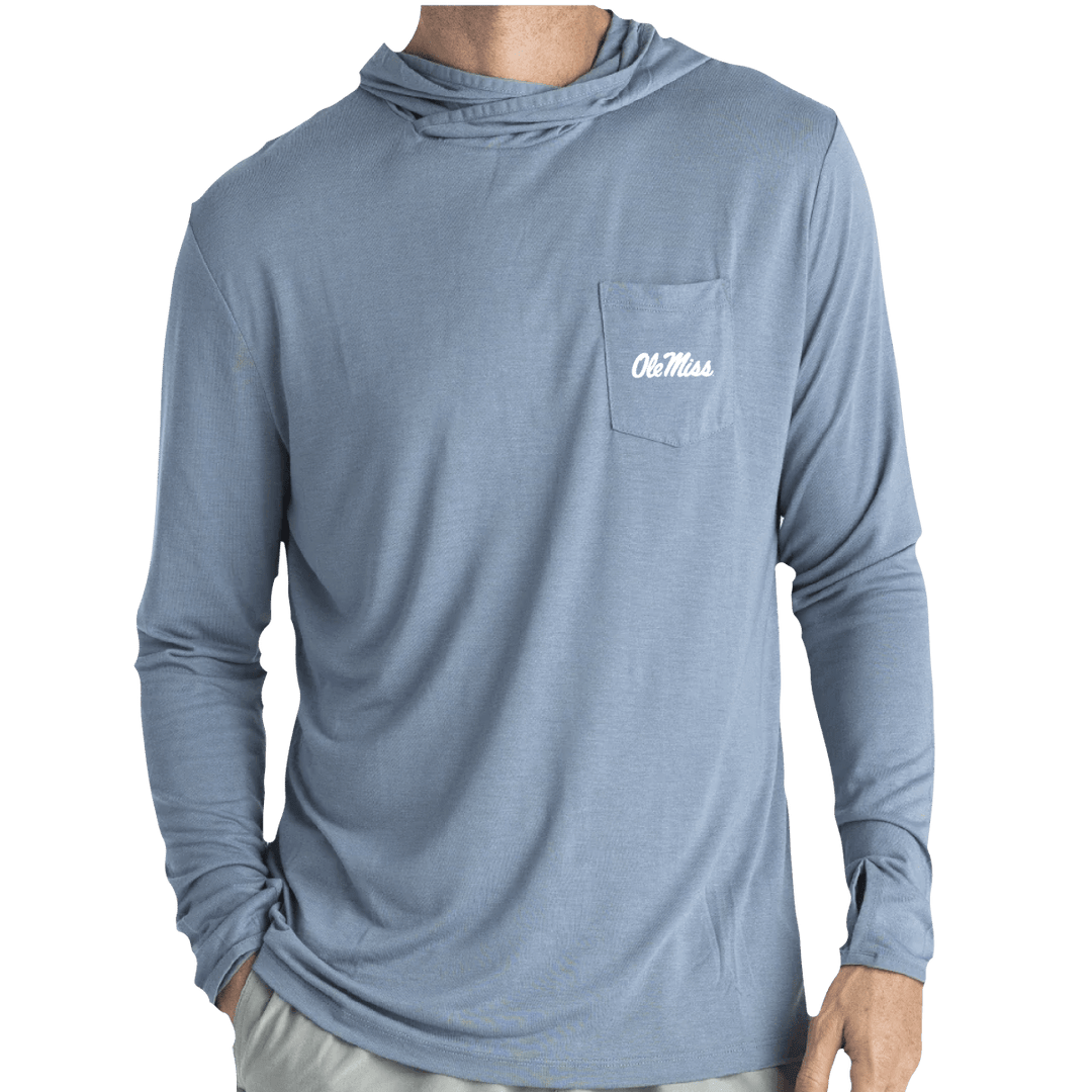 Ole Miss Free Fly Men's Bamboo Lightweight Hoodie - Shop B - Unlimited - 