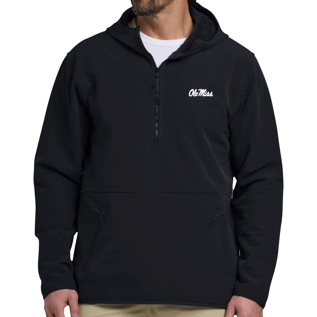 Ole Miss Free Fly Men's Gridback Fleece Anorak Hoodie - Shop B - Unlimited - 